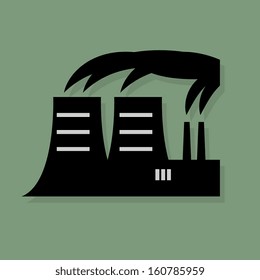 Factory icon or sign, vector illustration