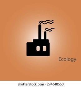 Factory icon or sign. Vector illustration