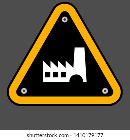 factory icon and sign.traffic sign