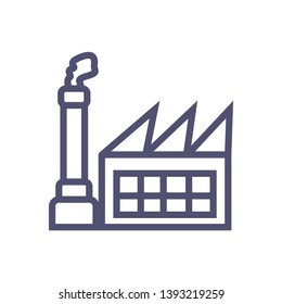Factory icon. simple clean factory sign symbol -vector