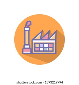 Factory icon. simple clean factory sign symbol -vector