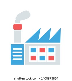 Factory icon. simple clean factory sign symbol -vector illustration