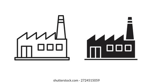 Factory icon in simple flat trend modern graphic design abstract logotype element