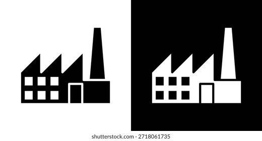 Factory icon. Simple high quality pictogram. Modern solid style