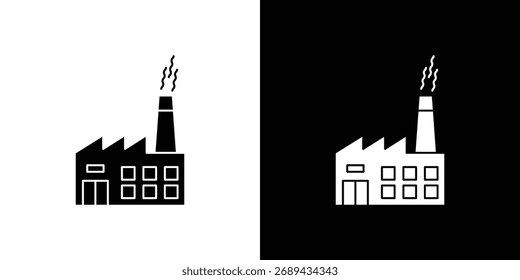 Icono de fábrica ilustración simple en diseño plano