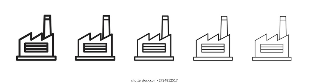 Factory icon. Simple outline style. Graphic elements.
