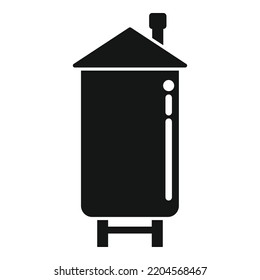 Factory icon simple vector. Cheese production. Cow food