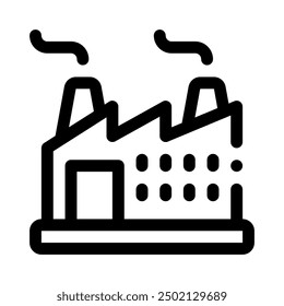 factory icon with style outline