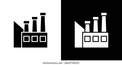 Factory icon symbol. Simple, flat design for web and mobile app