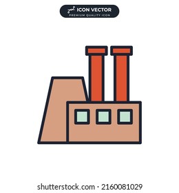 plantilla de símbolo de icono de fábrica para el logotipo de colección de diseño gráfico y web ilustración vectorial