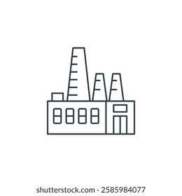 Factory icon symbol vector illustration isolated on white background