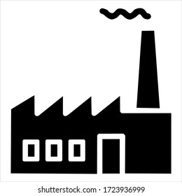 Factory icon template color editable. Factory symbol vector sign isolated on white background illustration for graphic and web design.