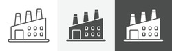 factory icon Thin line symbol collection