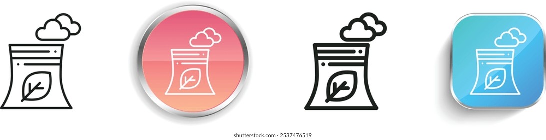 factory icon. Thin Linear, Regular and Button Style Design Isolated On White Background