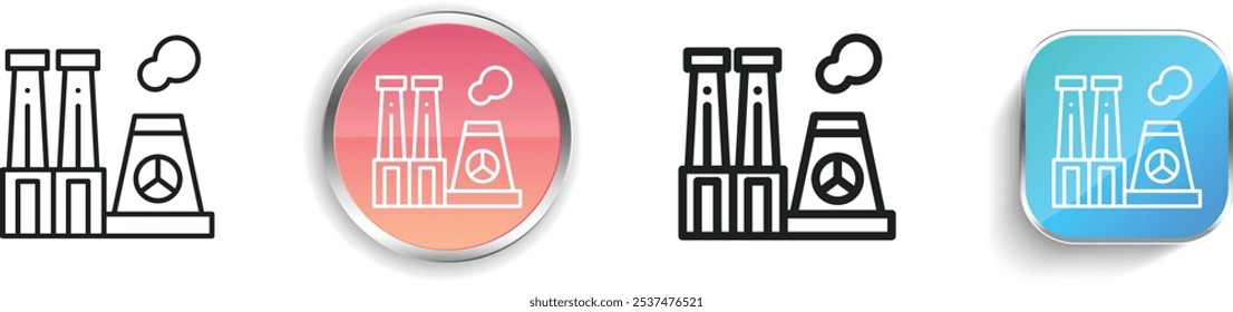 factory icon. Thin Linear, Regular and Button Style Design Isolated On White Background
