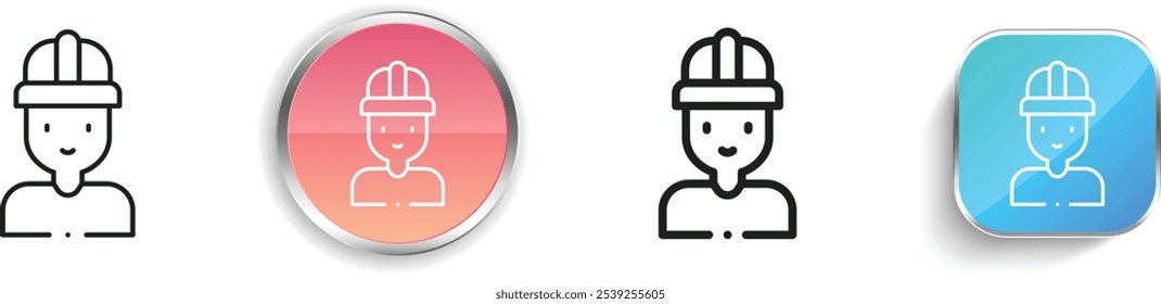 factory icon. Thin Linear, Regular and Button Style Design Isolated On White Background