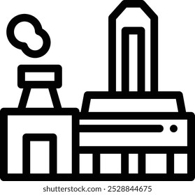 factory icon. Thin Linear Style Design Isolated On White Background