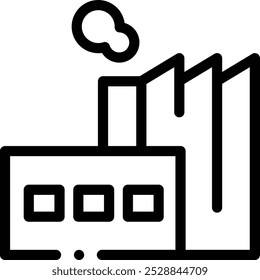 factory icon. Thin Linear Style Design Isolated On White Background
