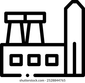 factory icon. Thin Linear Style Design Isolated On White Background