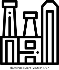factory icon. Thin Linear Style Design Isolated On White Background