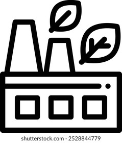 factory icon. Thin Linear Style Design Isolated On White Background