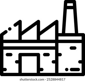factory icon. Thin Linear Style Design Isolated On White Background