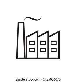 Factory icon trendy design template