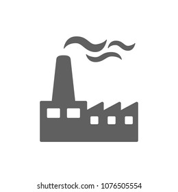 Factory icon in trendy flat style isolated on white background. Symbol for your web site design, logo, app, UI. Vector illustration, EPS