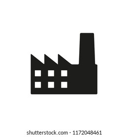 factory icon in trendy flat style 