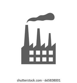 Factory icon in trendy flat style isolated on white background. Symbol for your web site design, logo, app, UI. Vector illustration, EPS