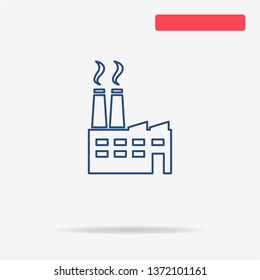 Factory icon. Vector concept illustration for design.