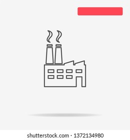 Factory icon. Vector concept illustration for design.