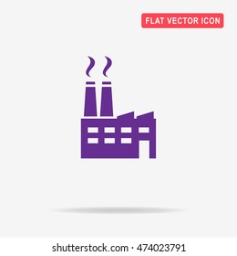 Factory icon. Vector concept illustration for design.