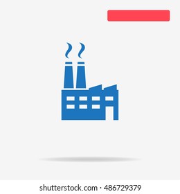 Factory icon. Vector concept illustration for design.