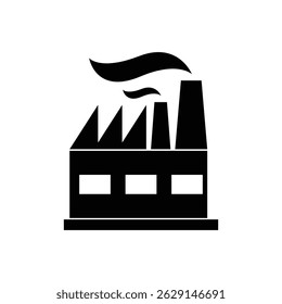 factory icon vector concept silhouette style