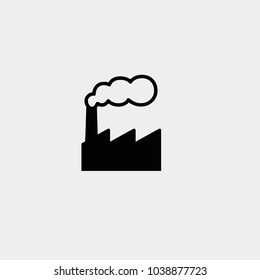 Factory icon. Vector factory illustration