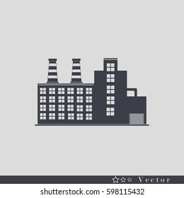 factory icon, factory vector illustration 