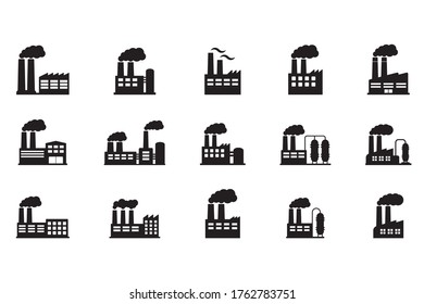 Icono de fábrica. Icono vectorial de la industria.