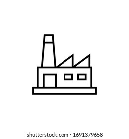 factory icon vector illustration. factory icon line style design