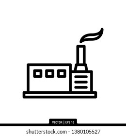 Factory Icon Vector Illustration Logo Template
