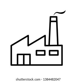 Factory Icon Vector Illustration Logo Template - Shutterstock ID 1384482047