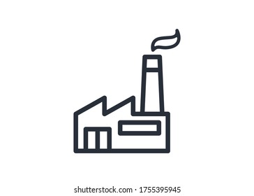 Factory Icon Vector Illustration Logo Template. Industry. Energy. 