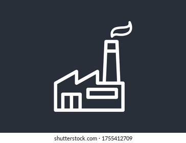 Factory Icon Vector Illustration Logo Template. Industry. Energy. 