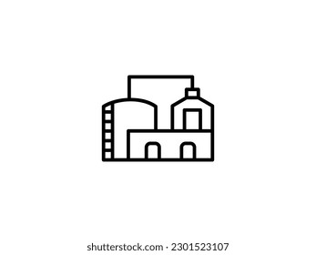 Plantilla de logotipo de Ilustración de iconos de fábrica