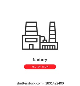 factory icon vector illustration. factory icon outline design.