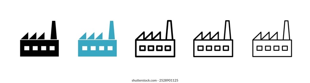 Factory icon vector illustration set