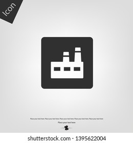 Factory icon. Vector illustration sign
