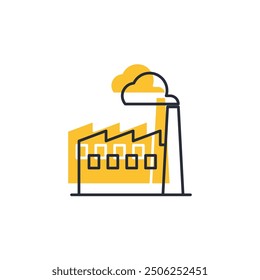 Factory icon vector illustration. Factory symbol isolated on white background