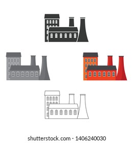 Factory icon of vector illustration for web and mobile