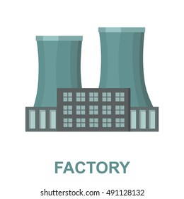 Factory icon of vector illustration for web and mobile